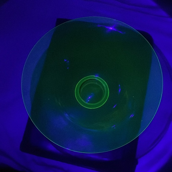 Tiffin Vasaline (uranium) Serving Bowl. 13 inches wide!! - Picture 2 of 5